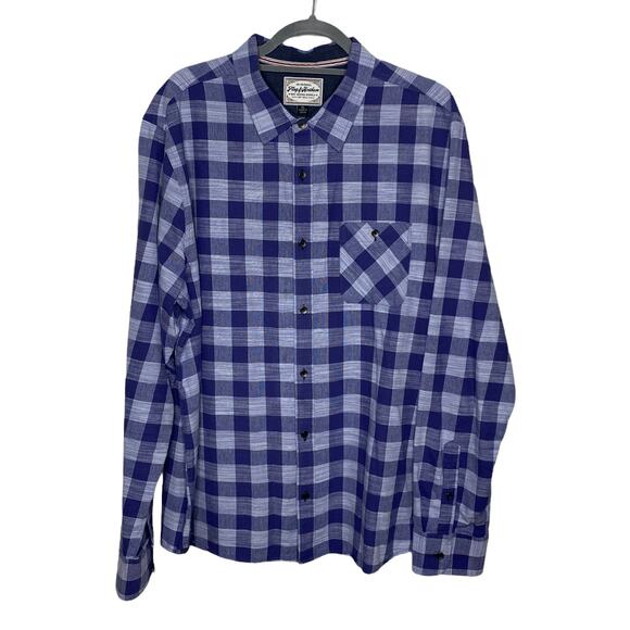 Flag & Anthem Men's Long Sleeve Plaid Button Up Shirt Size XL 100% Cotton - Picture 1 of 7